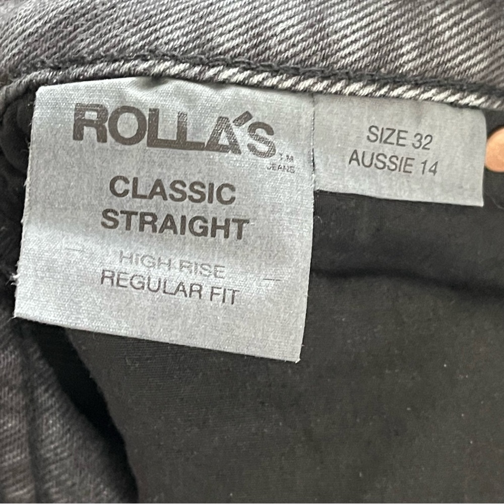 ROLLA'S Women's Straight Leg Jeans in Charcoal Gray - Picture 12 of 16